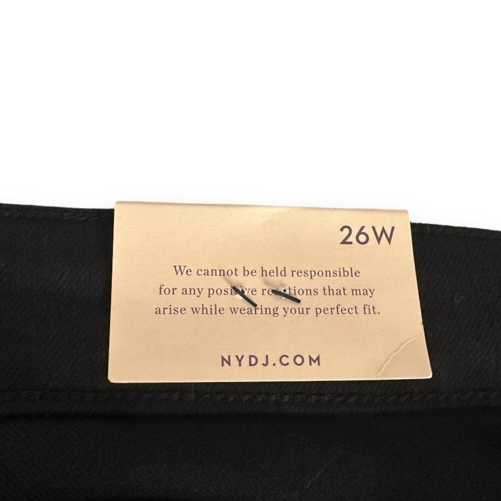 NYDJ NWT Women's Ellison High Rise Straight 31 Inseam Jeans Size 26W Black - Picture 8 of 13
